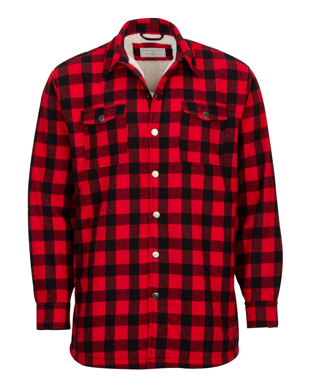 Men's Flannel Sherpa Workshirt Jacket - BM7601