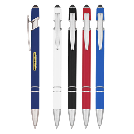 Recycled Black With Blue Roslin Incline Stylus Blue Ink rABS Pen
