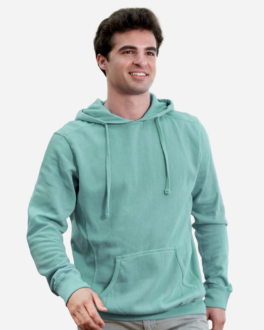 Unisex Pigment-Dyed Fleece Hooded Sweatshirt - 8730