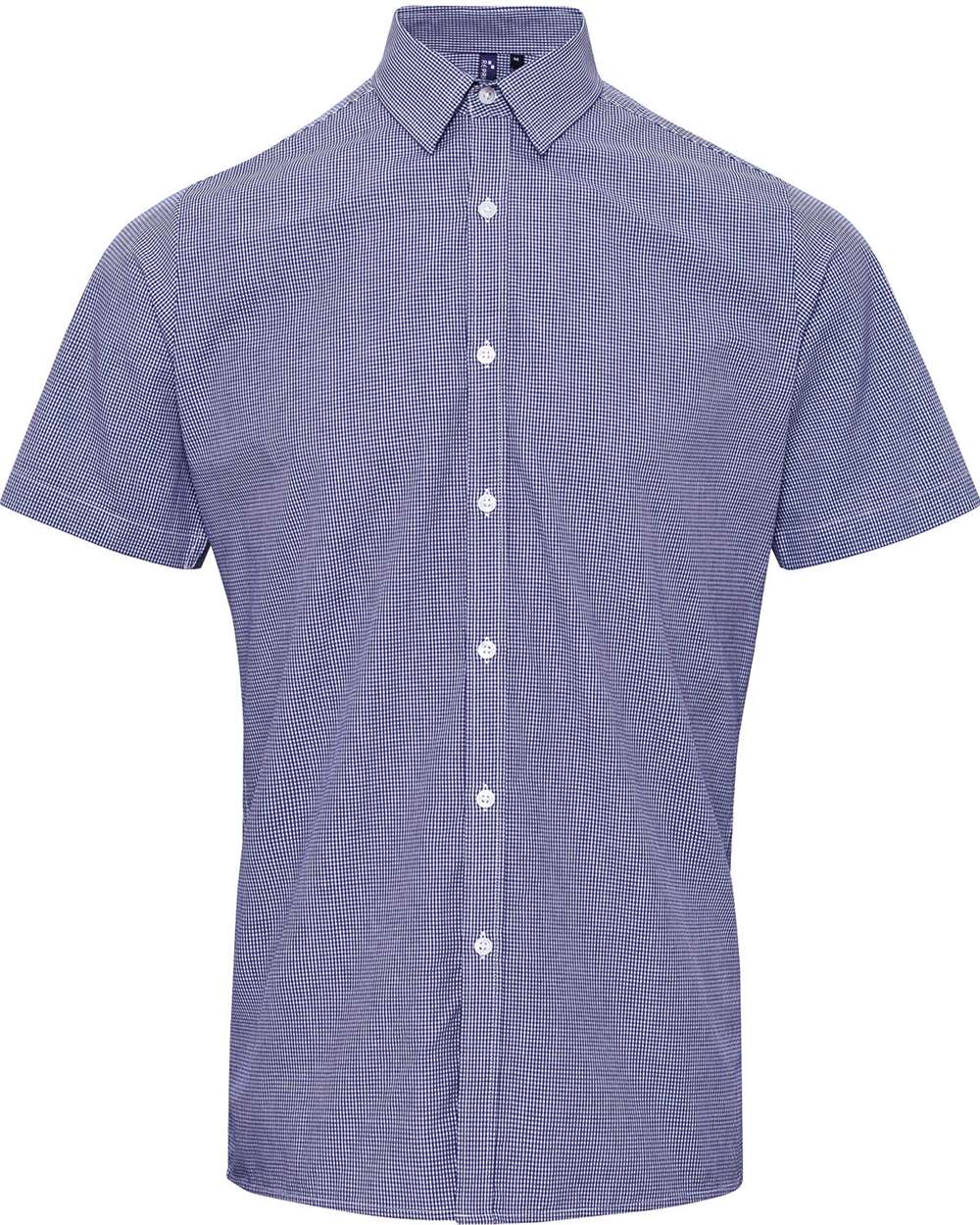 Men's Microcheck Gingham Cotton Shirt - RP221
