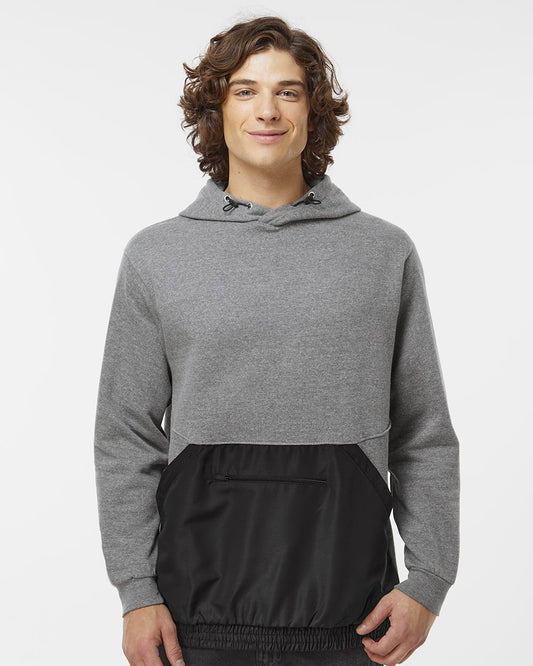 Unisex Mixed Media Hooded Sweatshirt - 23112