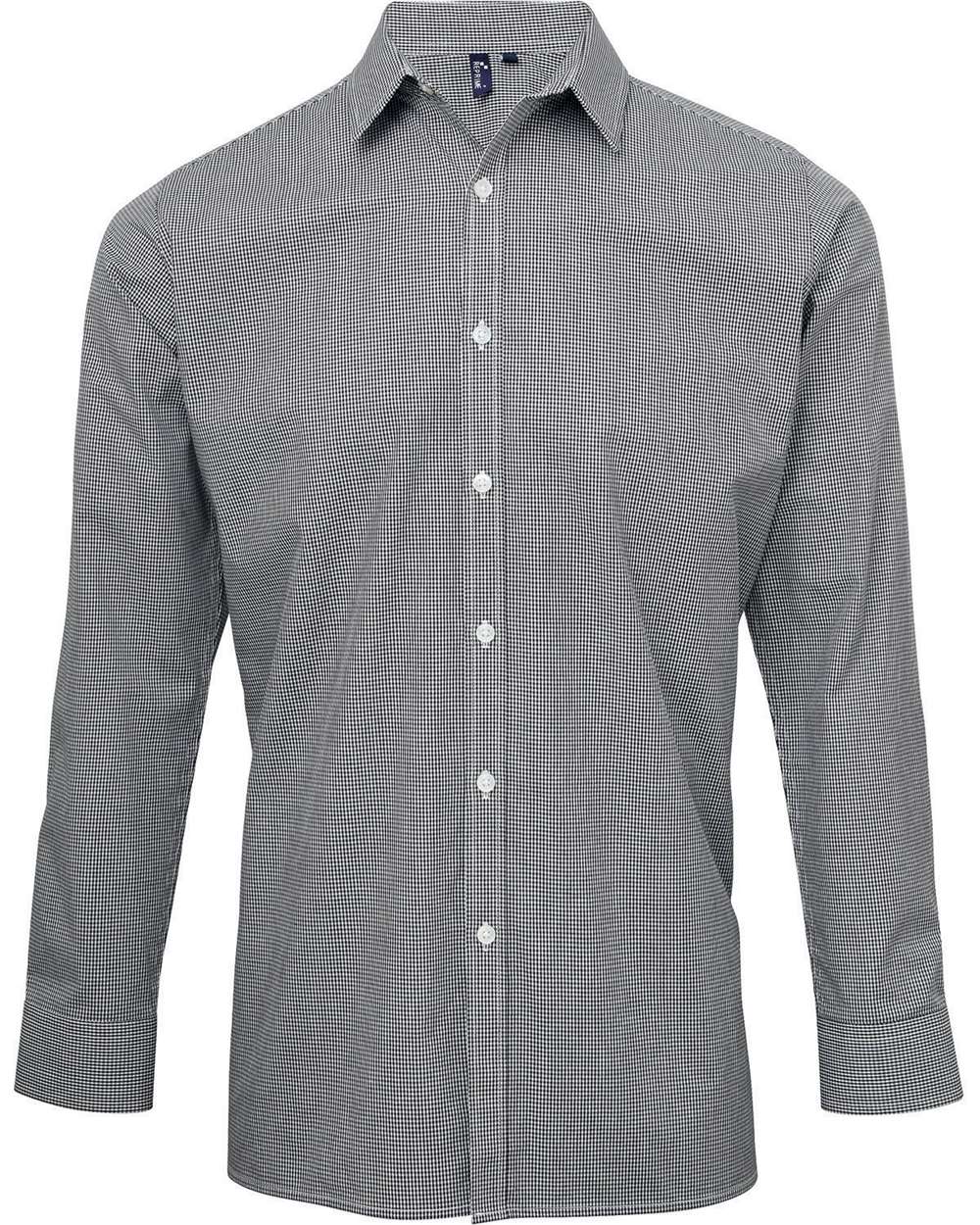 Men's Microcheck Gingham Cotton Shirt - RP220