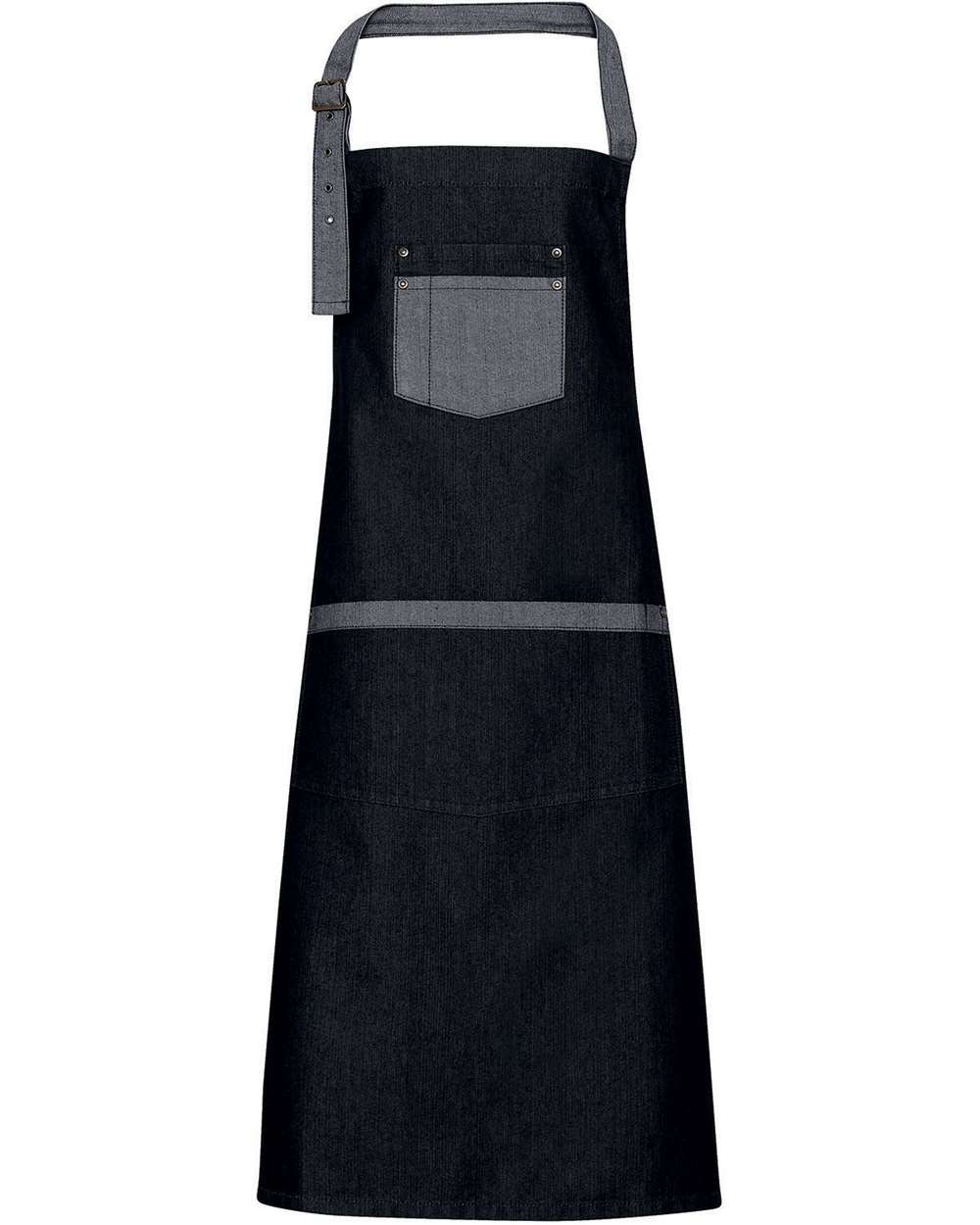 Domain Contrast Denim Bib Apron - RP127