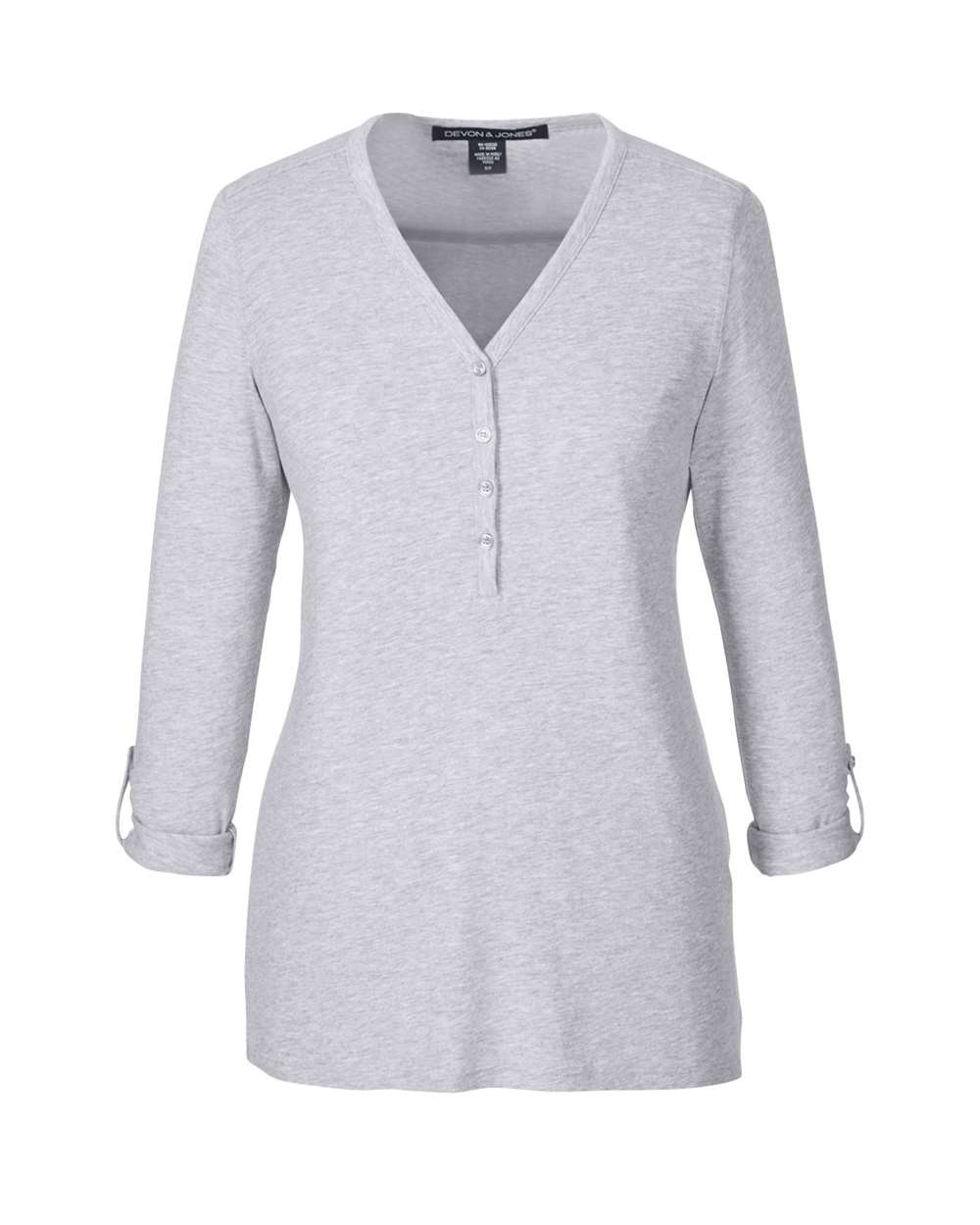 Women's Perfect Fit™ Y-Placket Convertible Sleeve Knit Top - DP186W