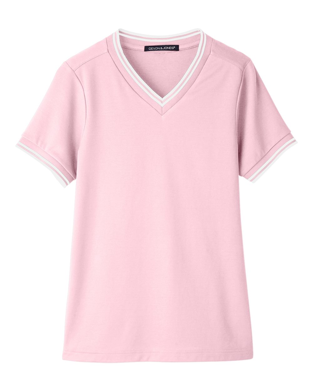Women's CrownLux Performance® Plaited Tipped V-Neck Shirt - DG20CW