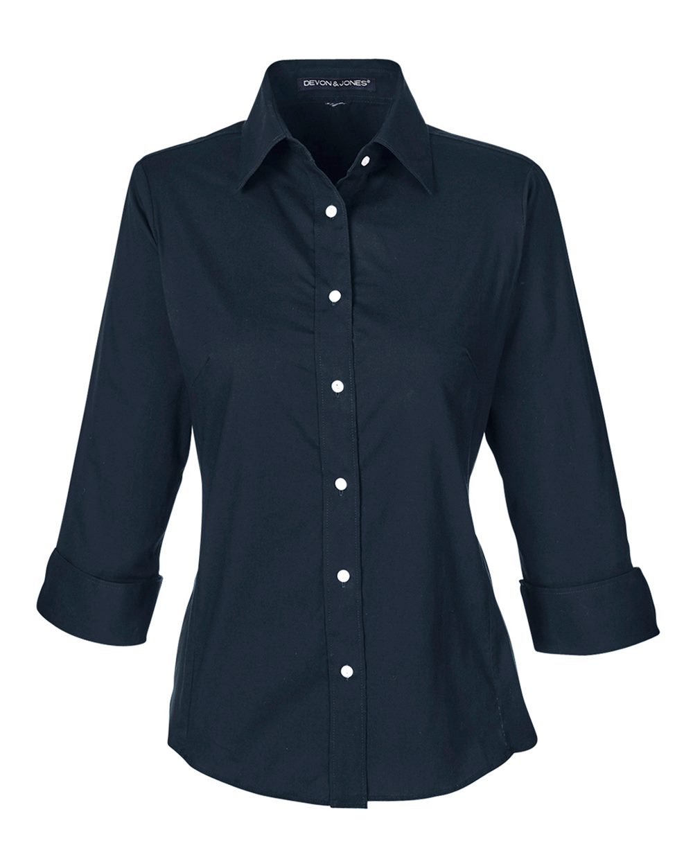 Women's Perfect Fit™ Three-Quarter Sleeve Stretch Poplin Dress Shirt - DP625W