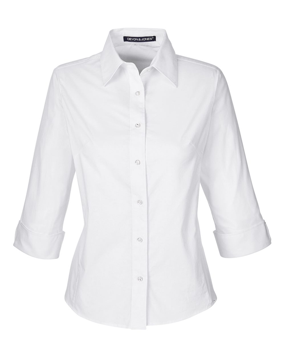 Women's Perfect Fit™ Three-Quarter Sleeve Stretch Poplin Dress Shirt - DP625W