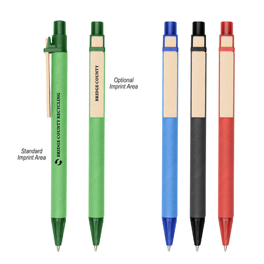 BLACK Eco-Inspired Pen With Color Barrel