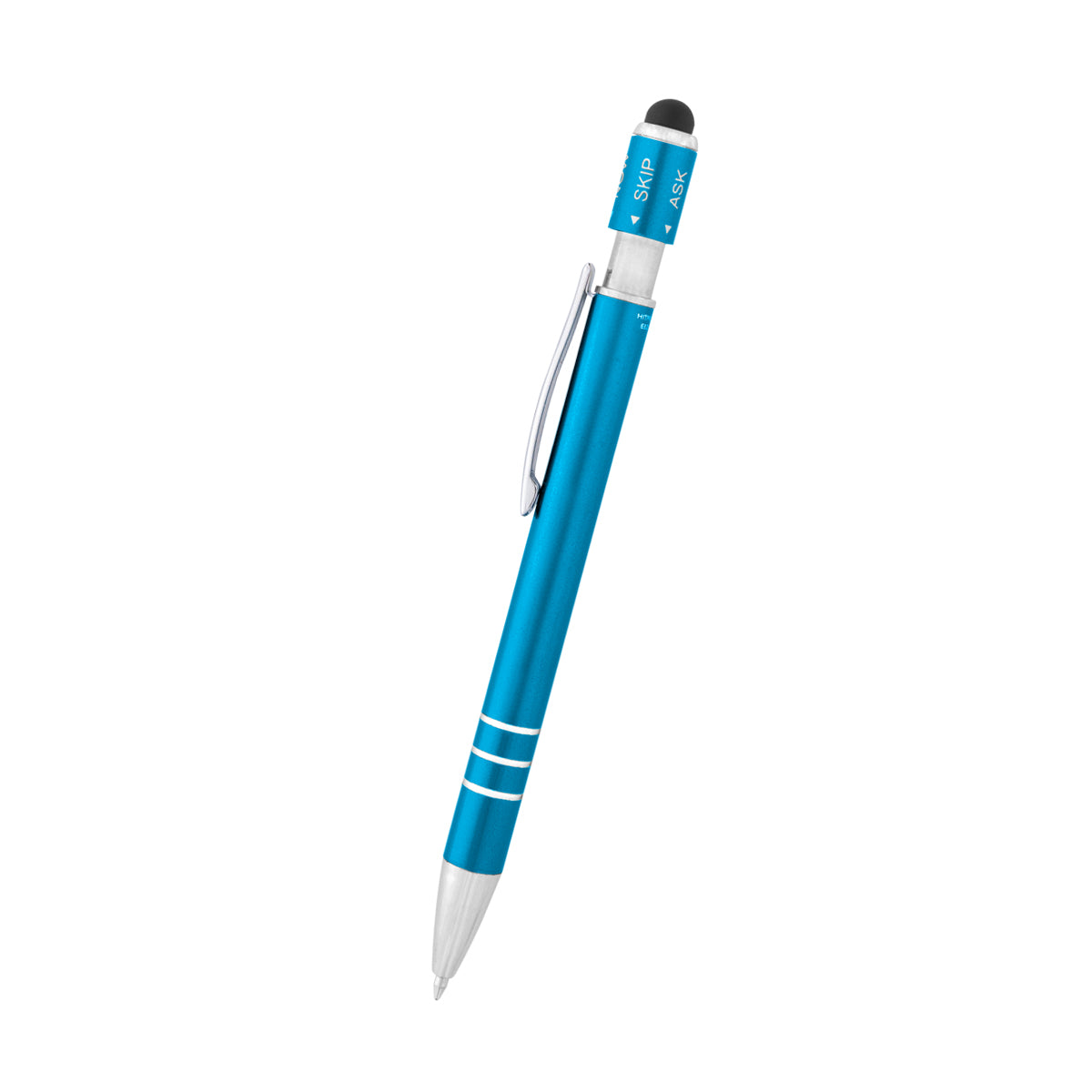 Recycled Aluminum Spin Game Top Pen With Stylus