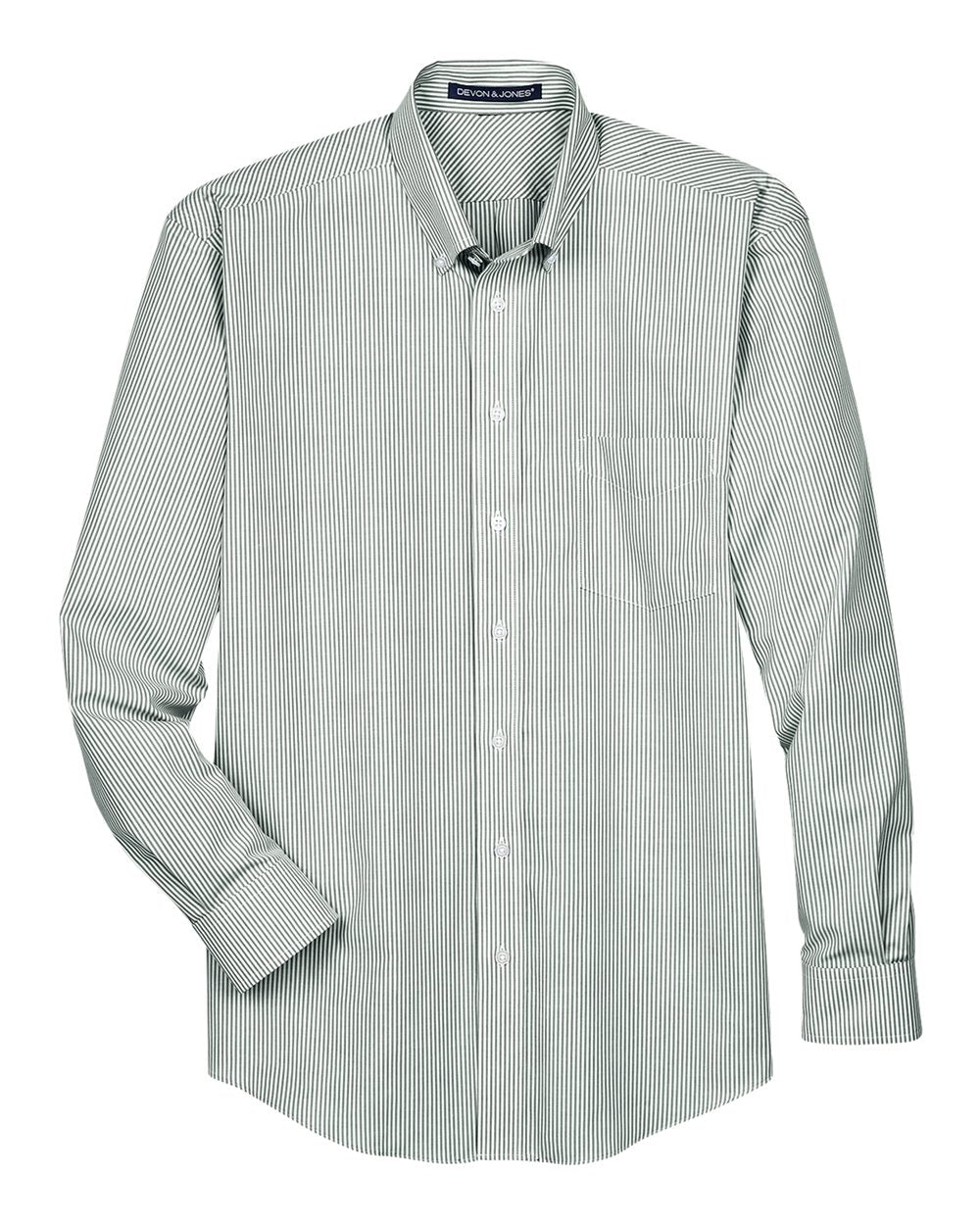 Men's Crown Collection® Banker Stripe Woven Dress Shirt - D645