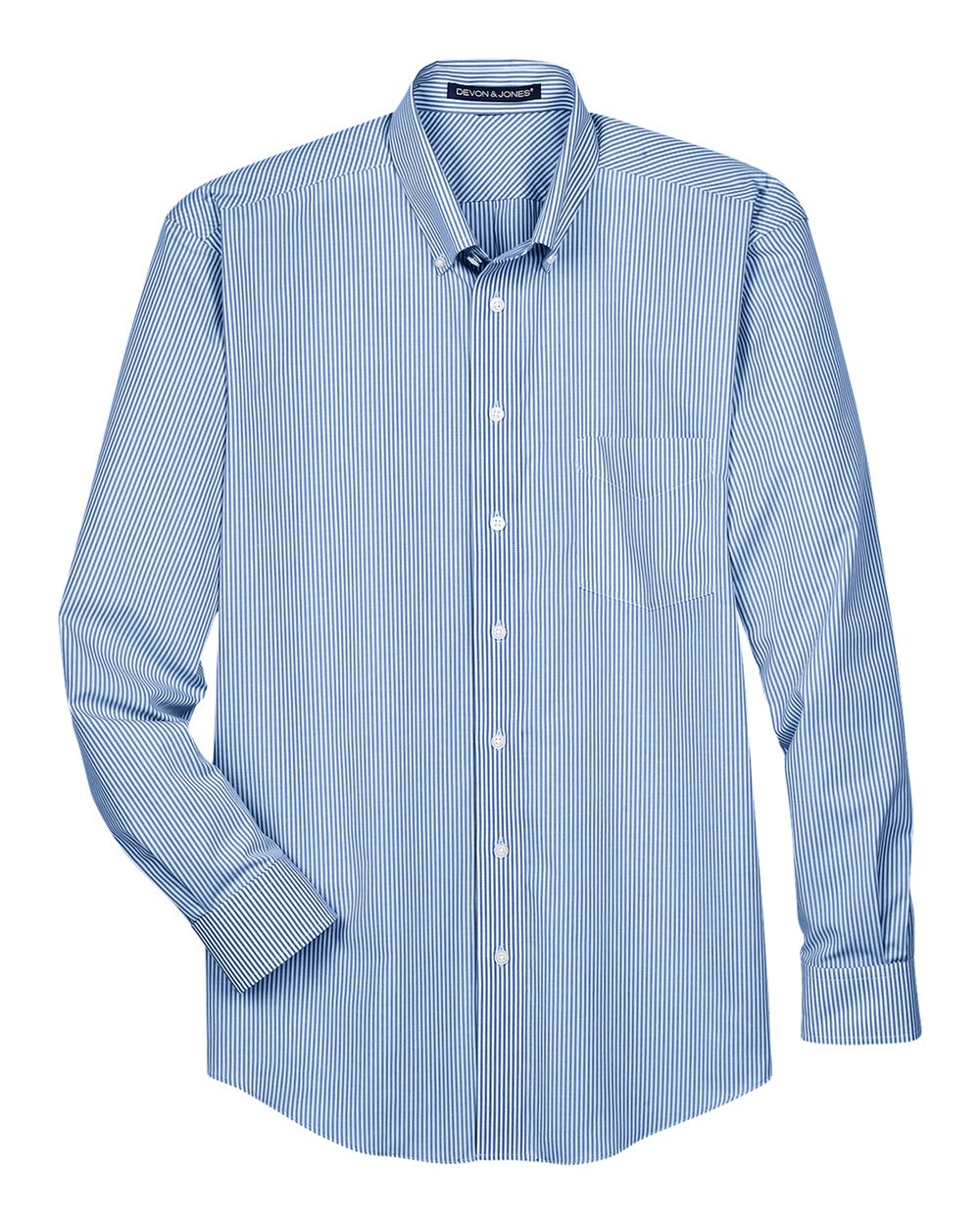 Men's Crown Collection® Banker Stripe Woven Dress Shirt - D645