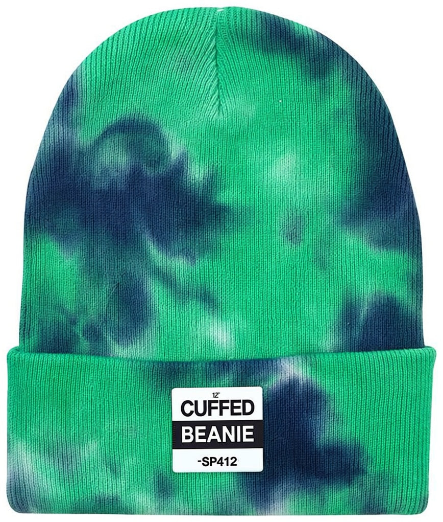 12" Tie-Dyed Cuffed Beanie - SP412