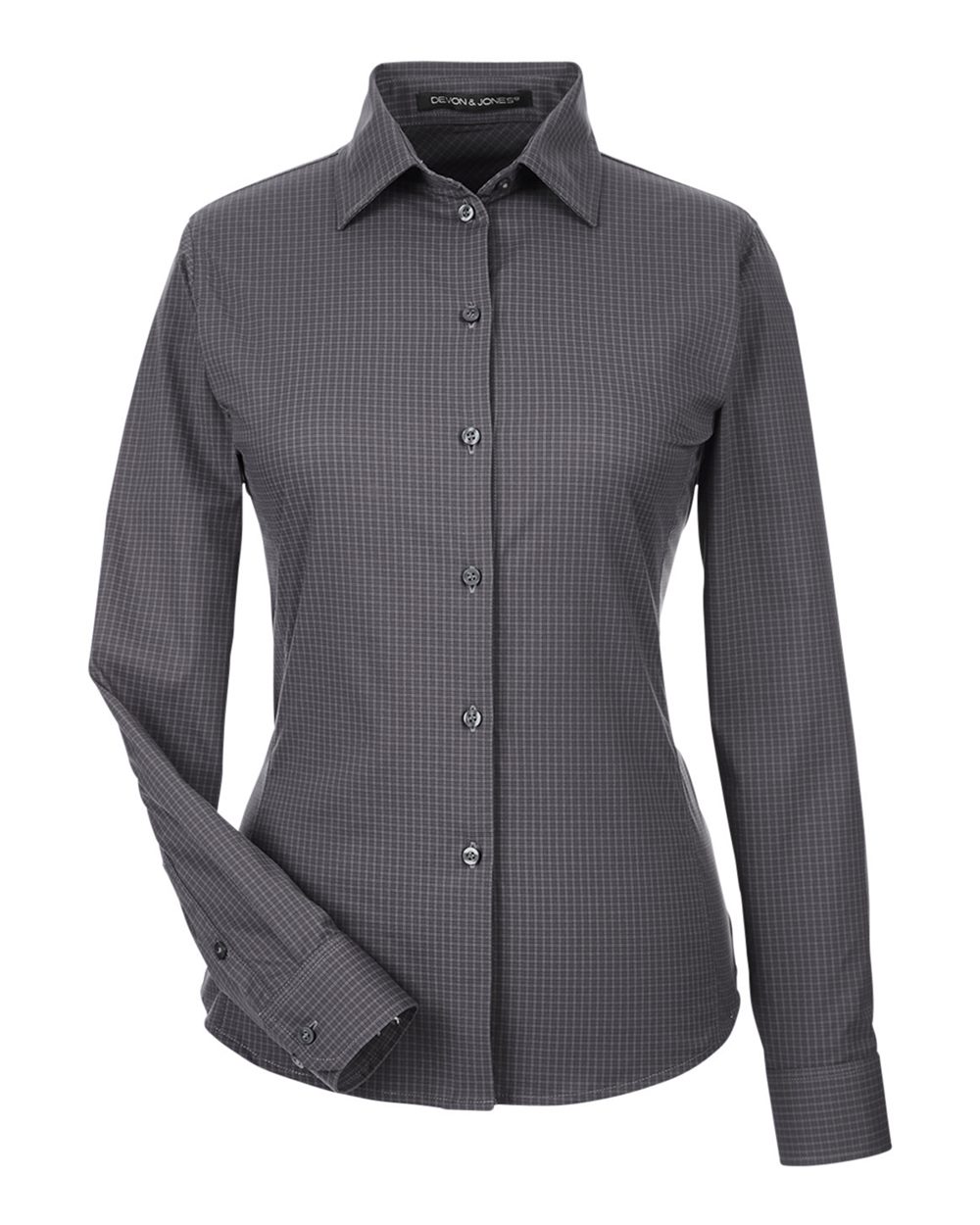 Women's CrownLux Performance® Tonal Mini Check Woven Dress Shirt - DG535W