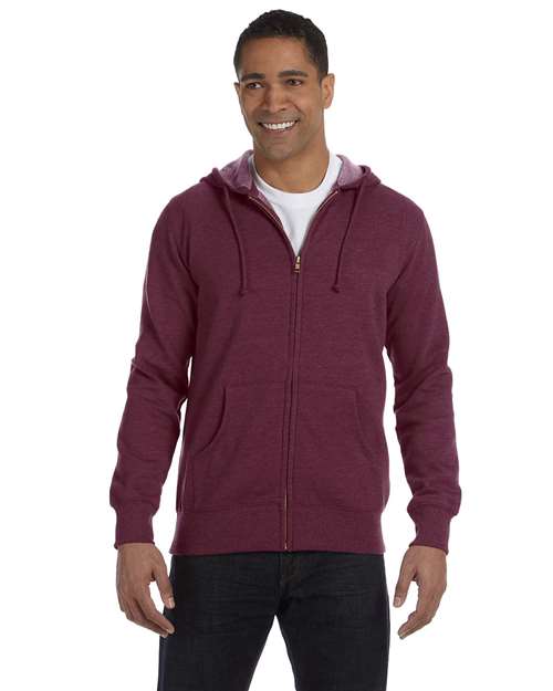 Unisex Heathered Full-Zip Hooded Sweatshirt - EC5680