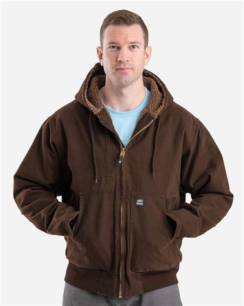 Men's Highland Flex180® Washed Duck Hooded Work Jacket - HJ317
