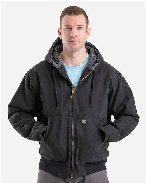 Men's Highland Flex180® Washed Duck Hooded Work Jacket - HJ317