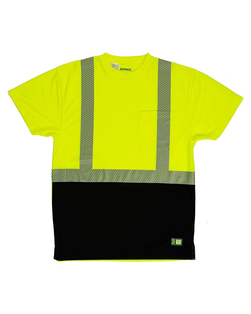 Men's Hi-Vis Class 2 Color Blocked Pocket T-Shirt - HVK017