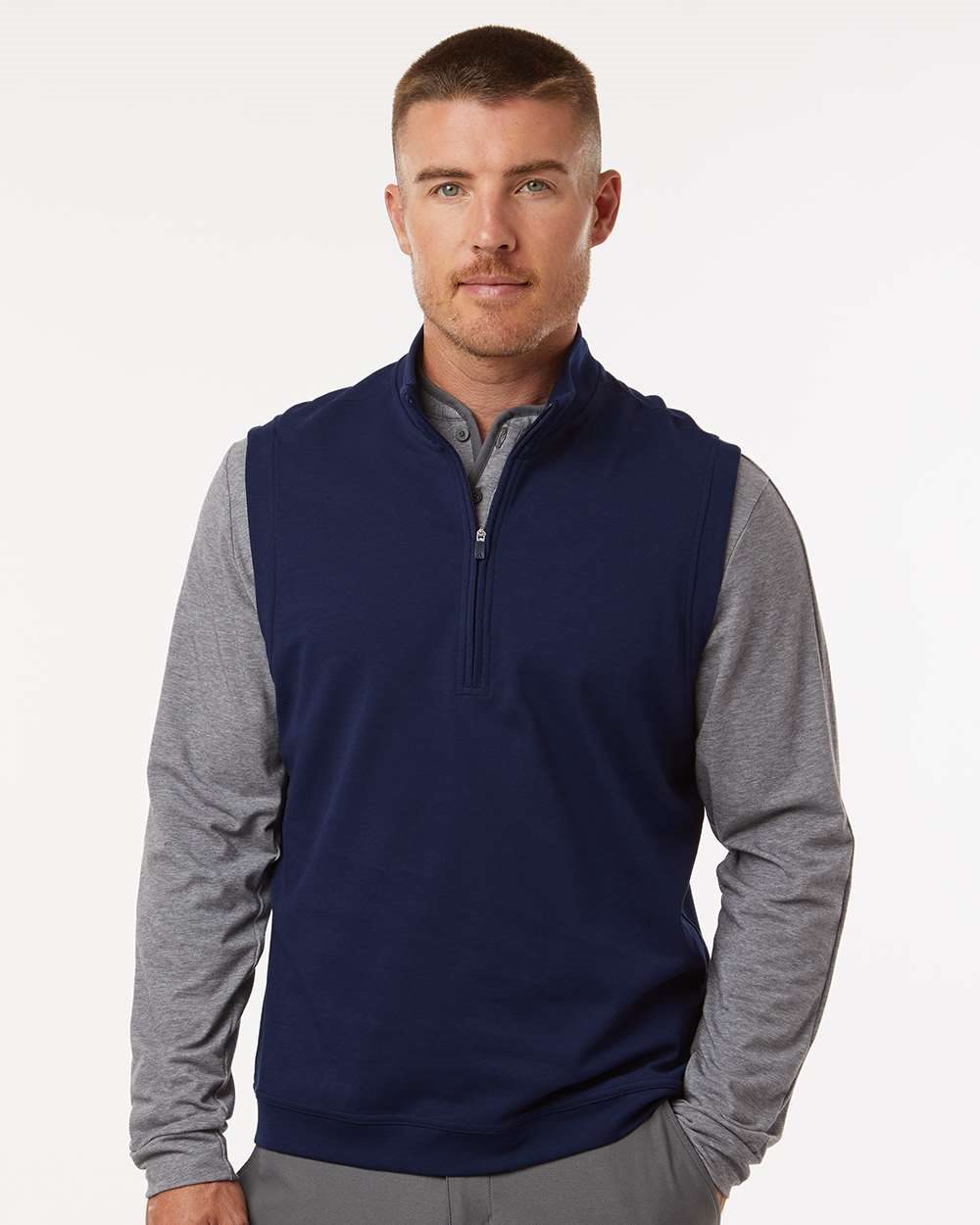 Men's Club Quarter-Zip Vest - A599