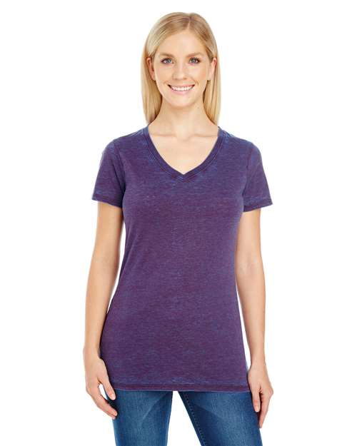Women's Cross Dye V-Neck T-Shirt - 215B