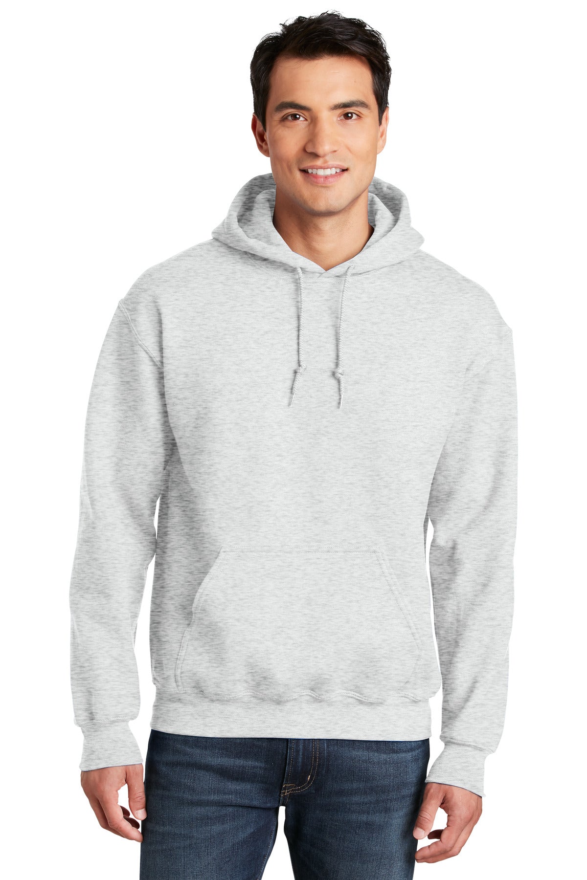 Front View of Ash Gildan - DryBlend Pullover Hooded Sweatshirt. 12500 - S