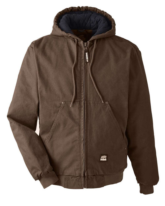 Men's Tall Heartland Washed Cotton Duck Hooded Jacket - HJ375T