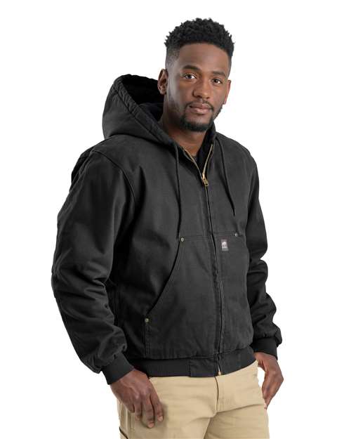 Men's Tall Heartland Washed Cotton Duck Hooded Jacket - HJ375T