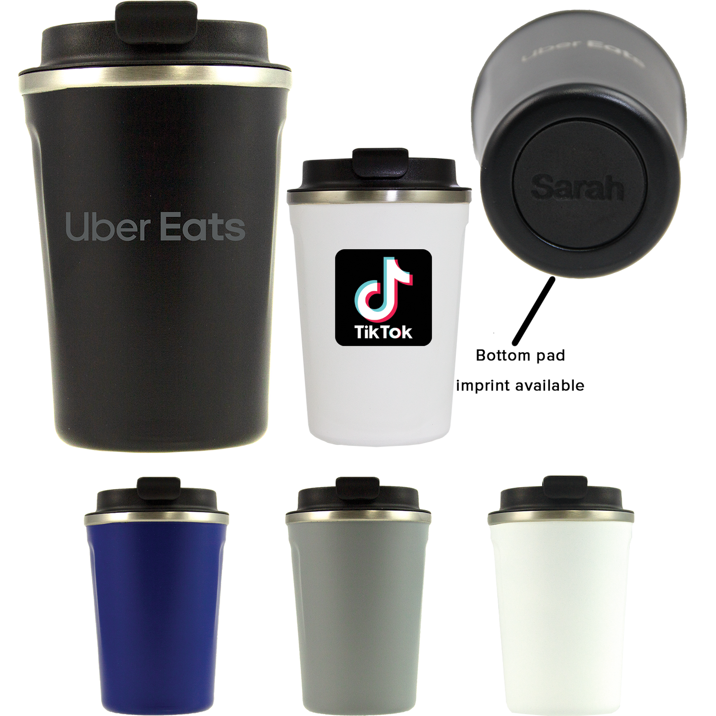 Black 13 oz Stainless To-Go Coffee Tumbler