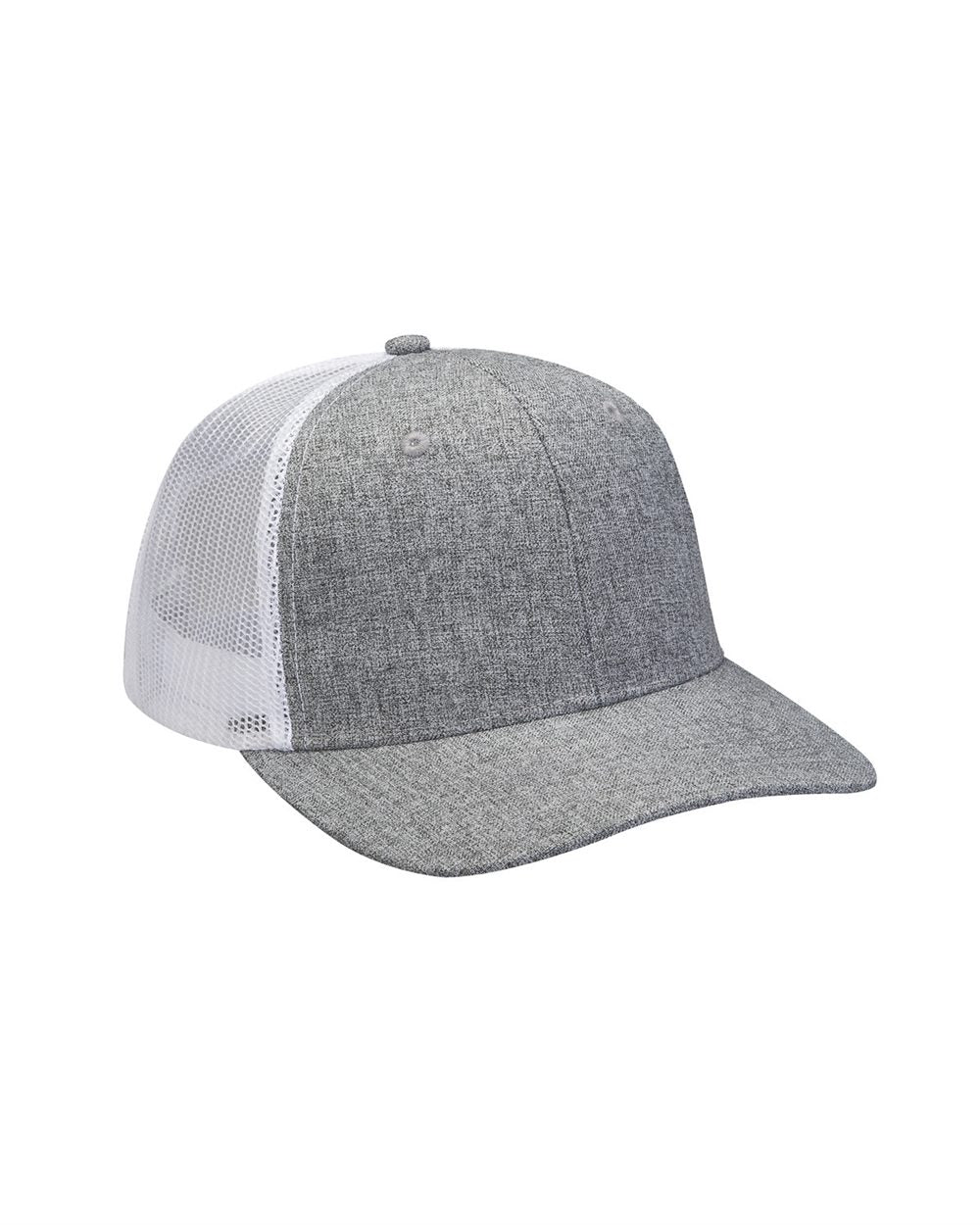 Heather Woven/Soft Mesh Trucker Style Cap - PV102