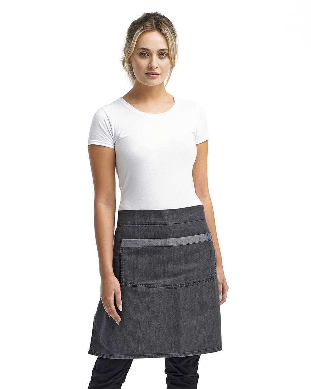 Domain Contrast Denim Waist Apron - RP128