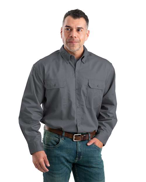 Men's Utility Lightweight Canvas Woven Dress Shirt - SH21