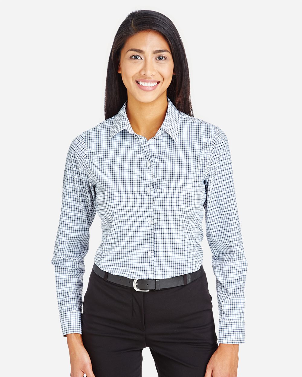 Women's CrownLux Performance® Micro Windowpane Woven Dress Shirt - DG540W