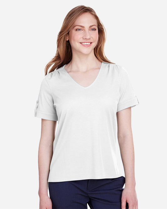 Women's CrownLux Performance® Plaited Rolled Sleeve Shirt - DG20WB
