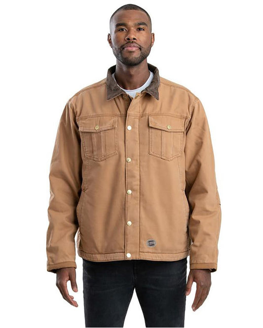 Men's Vintage Washed Sherpa-Lined Work Jacket - J58