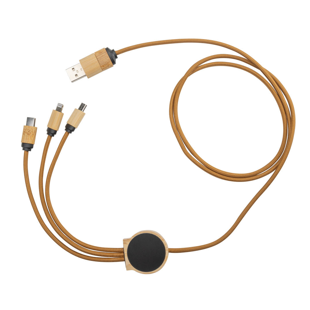 Ballmer Bamboo Light-Up Multi-Charge Cable