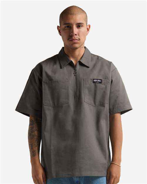 Unisex Work Heavyweight Quarter-Zip Short Sleeve Shirt - SHQZWS