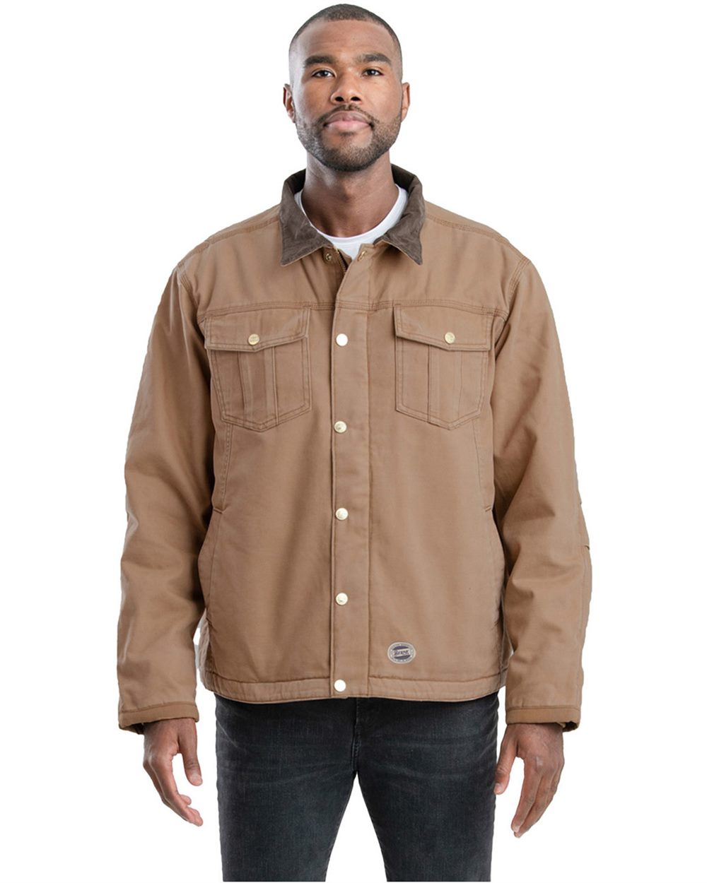 Men's Tall Vintage Washed Sherpa-Lined Work Jacket - J58T