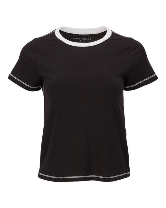 Women's Contrast Stitch Baby Tee - BW2106