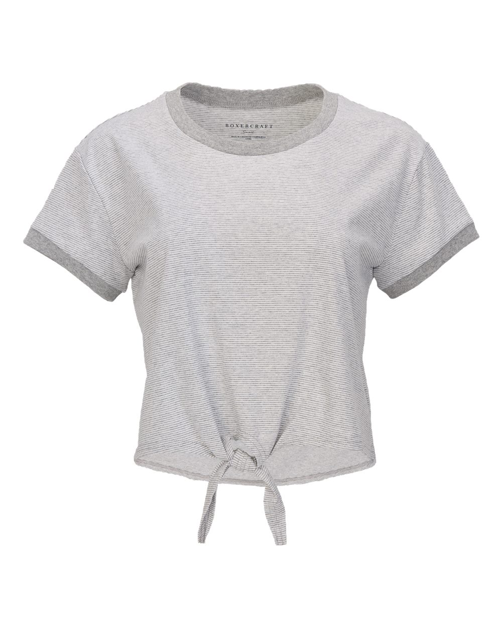 Women's Striped Tie Front T-Shirt - BW2107