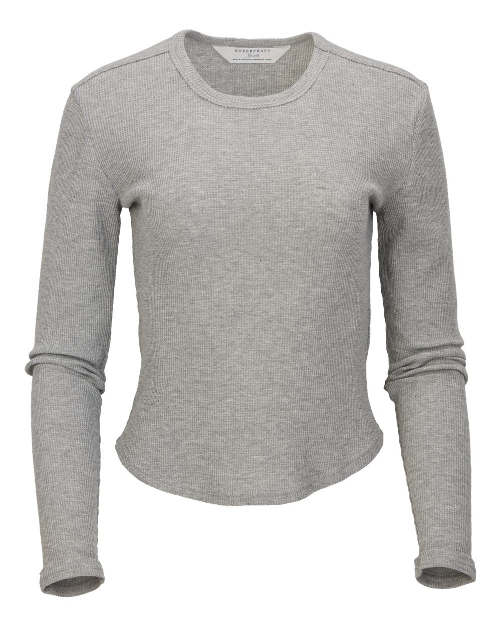 Women's Waffle Knit Baby Long Sleeve T-Shirt - BW3103