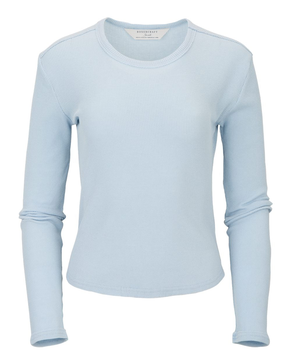 Women's Waffle Knit Baby Long Sleeve T-Shirt - BW3103