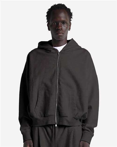 Unisex Garment-Dyed Cropped Full-Zip Hooded Sweatshirt - SHGCZ