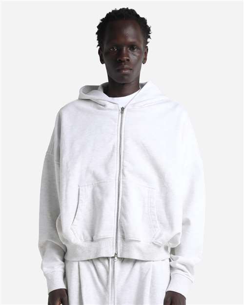 Unisex Garment-Dyed Cropped Full-Zip Hooded Sweatshirt - SHGCZ