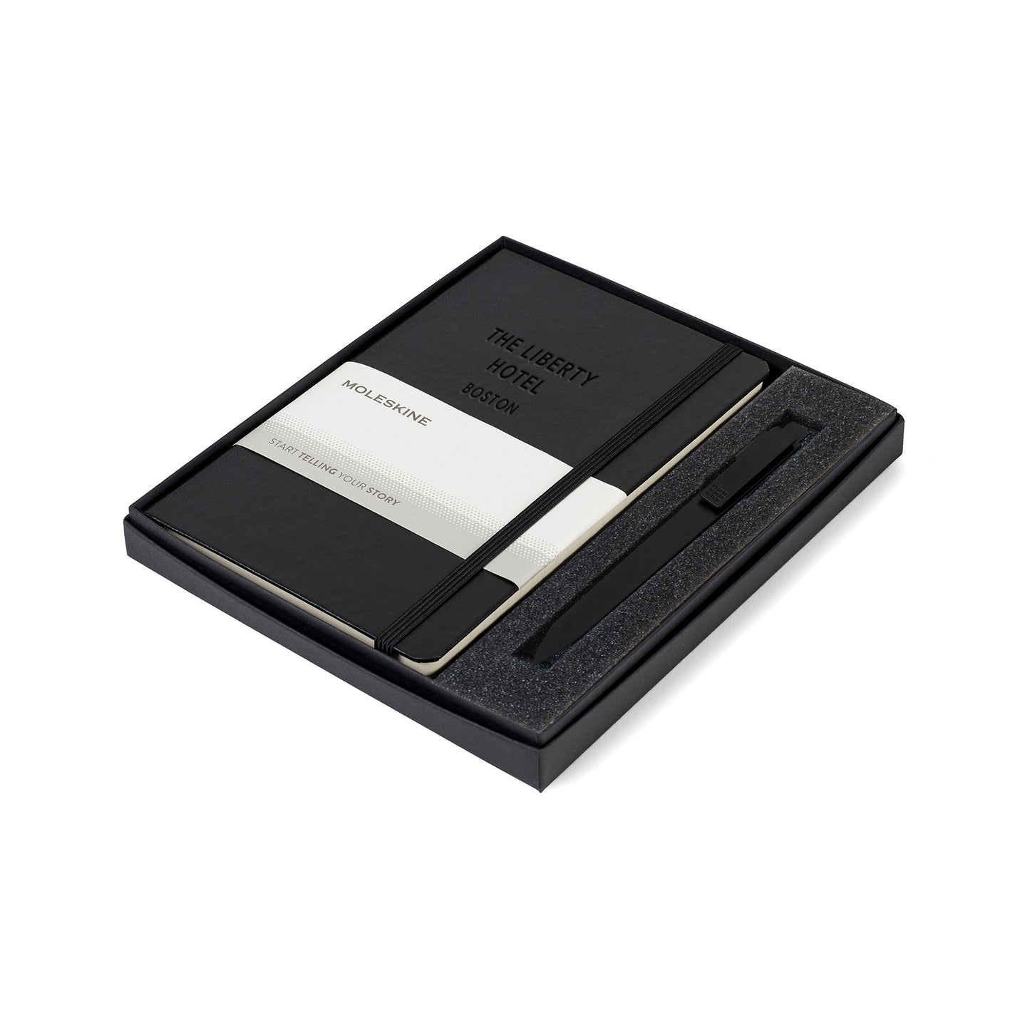 Black Moleskine® Medium Notebook and GO Pen Gift Set