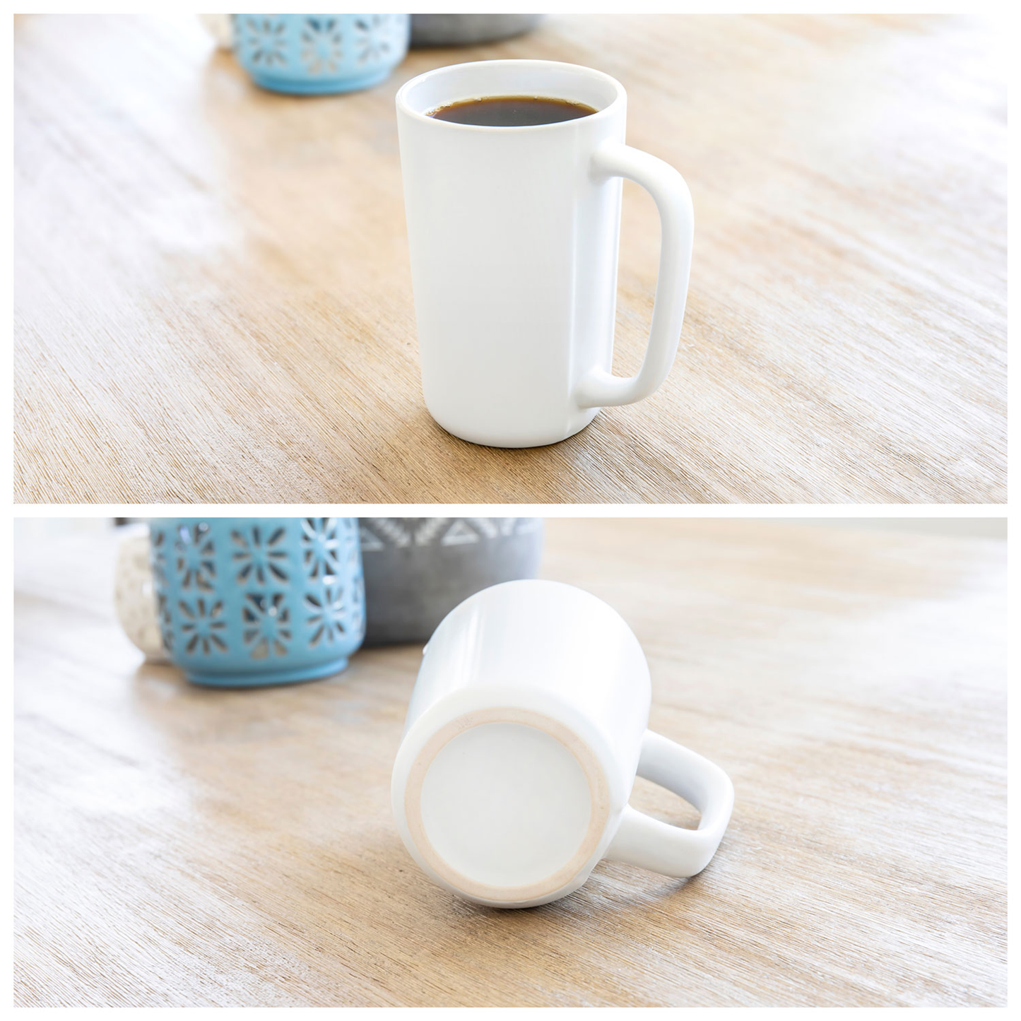 white 14 oz ledge mug