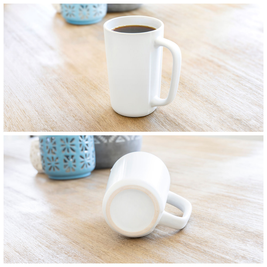 white 14 oz ledge mug