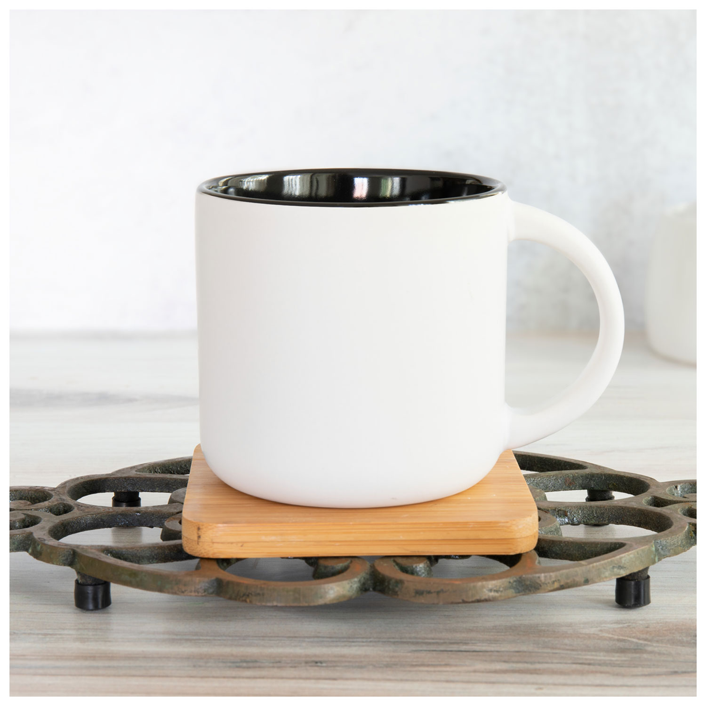 red 14 oz minolo mug - matte white
