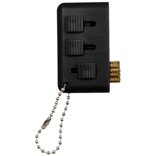 Front View of Red 3-in-1 Golf Cleaning Multi-Tool