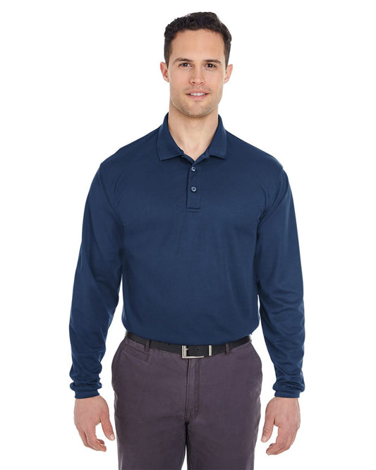 Men's Cool & Dry Long Sleeve Mesh Piqué Polo - 8210LS
