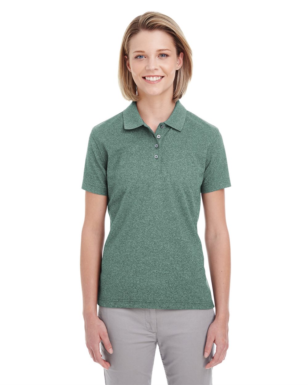 Women's Heathered Pique Polo - UC100W