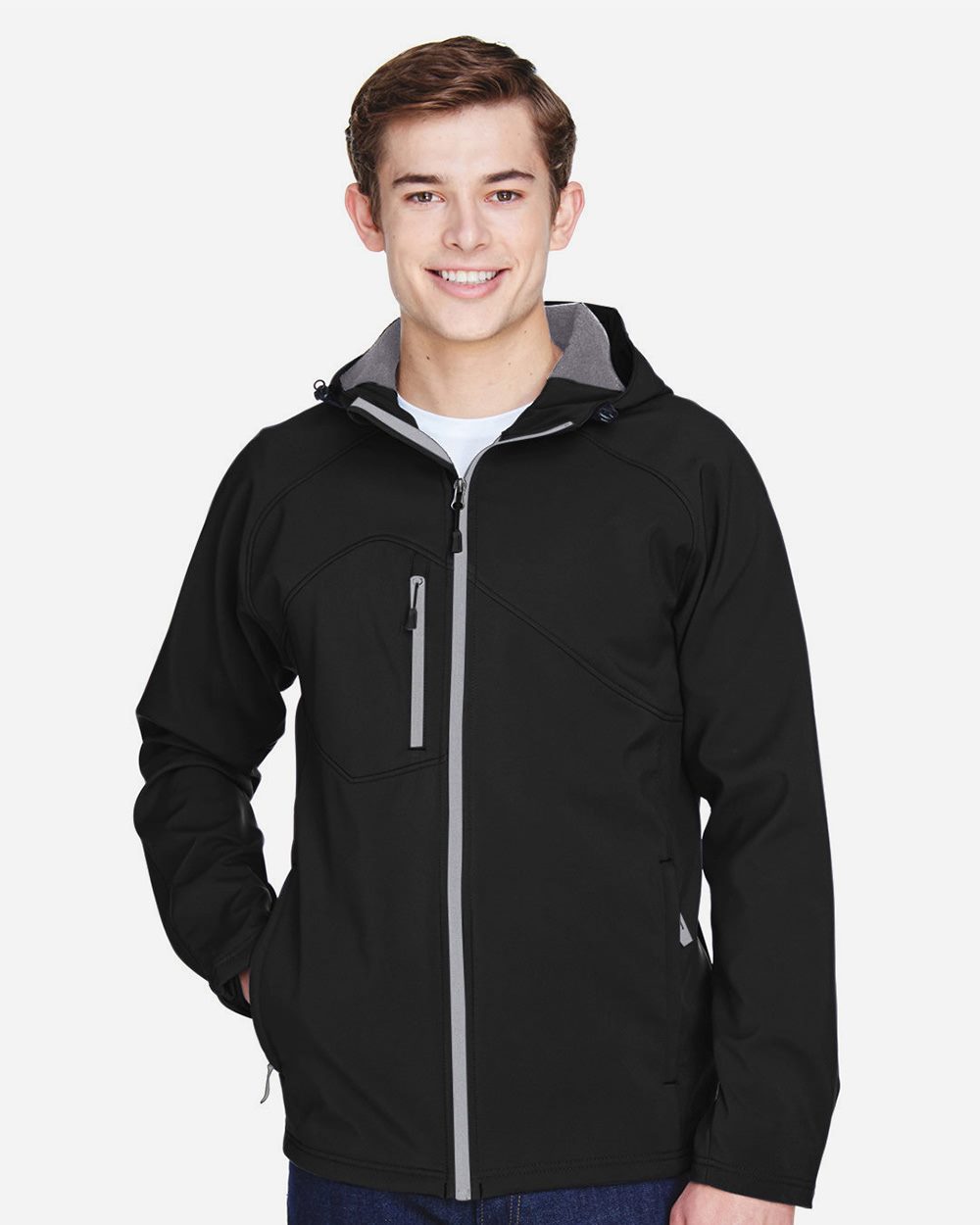 Men's Prospect Two-Layer Fleece Bonded Soft Shell Hooded Jacket - 88166